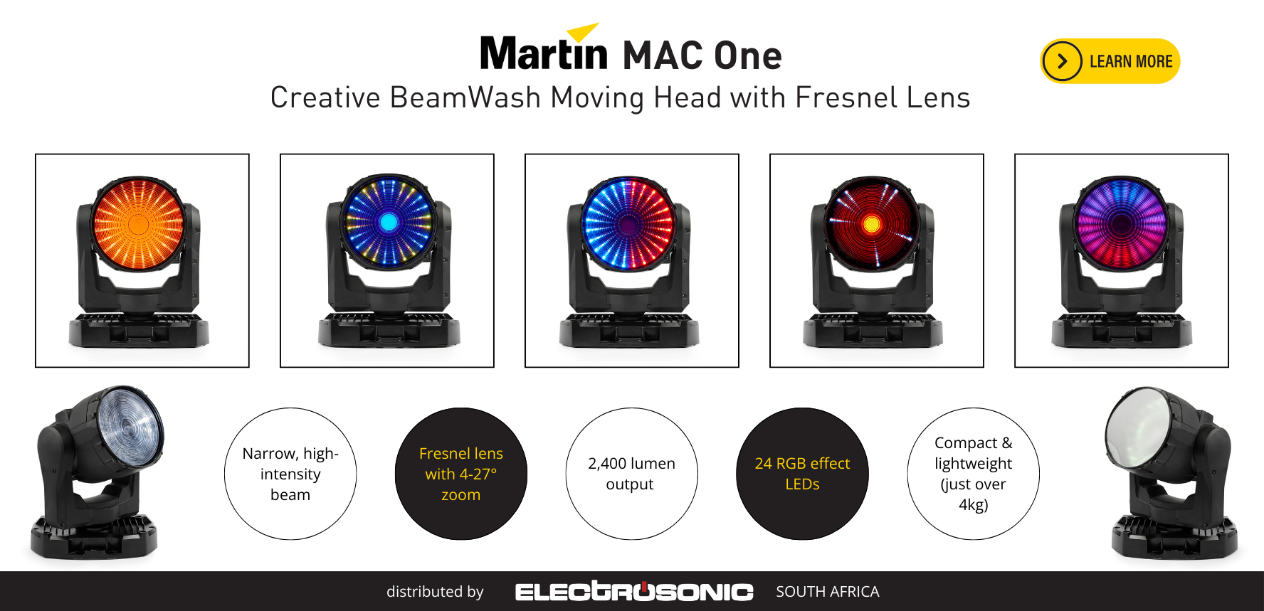 Martin MAC One: Creative BeamWash Moving Head with Fresnel Lens