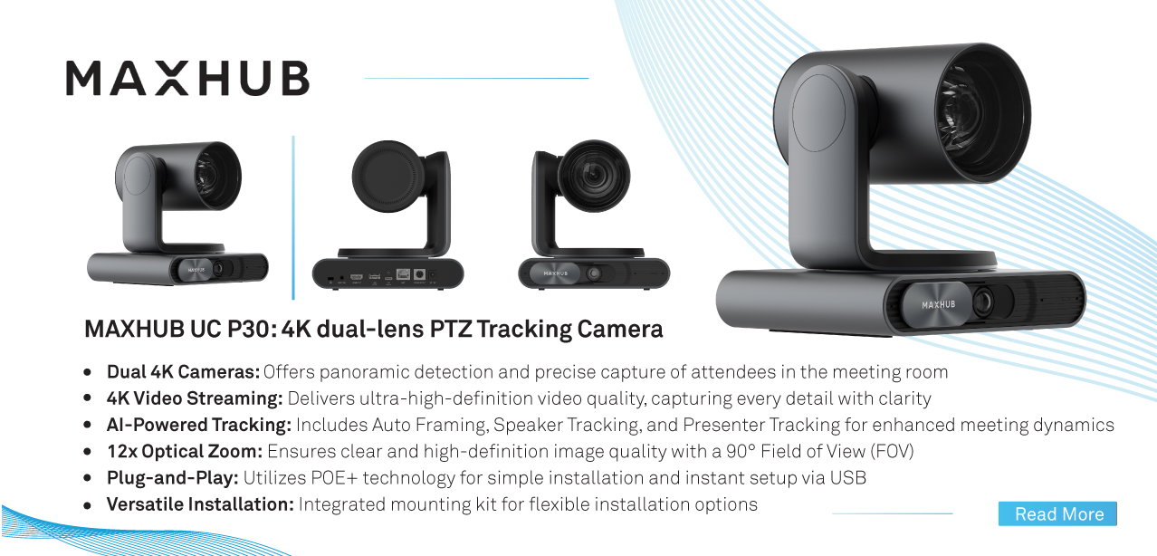 MAXHUB UC P30: 4K dual-lens PTZ Tracking Camera