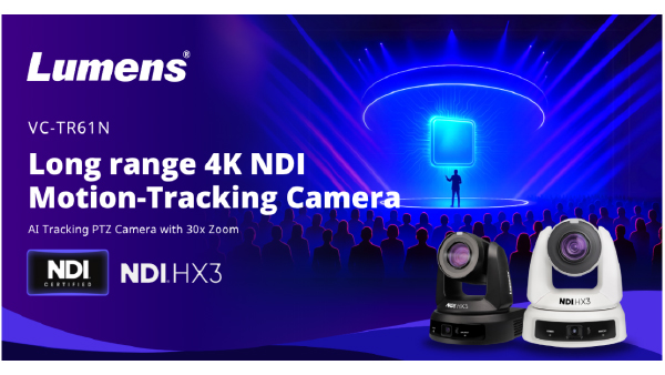 Lumens Extends Support for NDI with a New Long-range Motion Tracking PTZ Camera