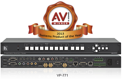 KRAMER WINS MANUFACTURER OF THE YEAR & SYSTEMS PRODUCT OF THE YEAR AV AWARDS