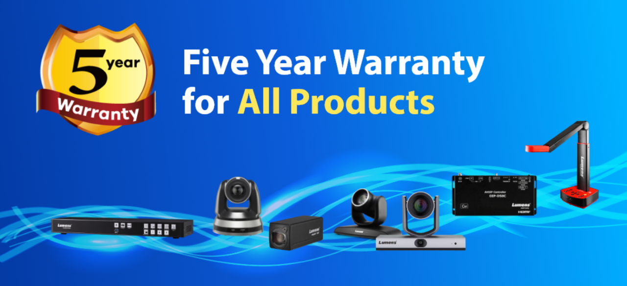 Five Year Warranty on ALL Lumens Products!